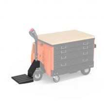 Step platform for tool trolley